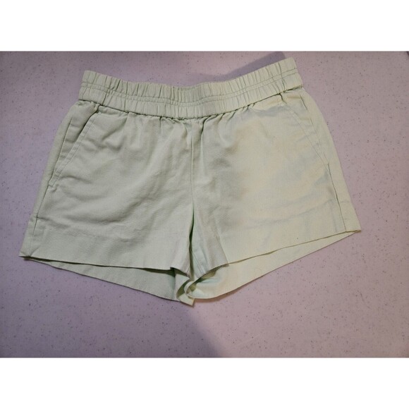 J.CREW Pants - J.CREW Shorts Womens Size 0 Mint Green Pull On Canvas Elastic Flat Front Utility